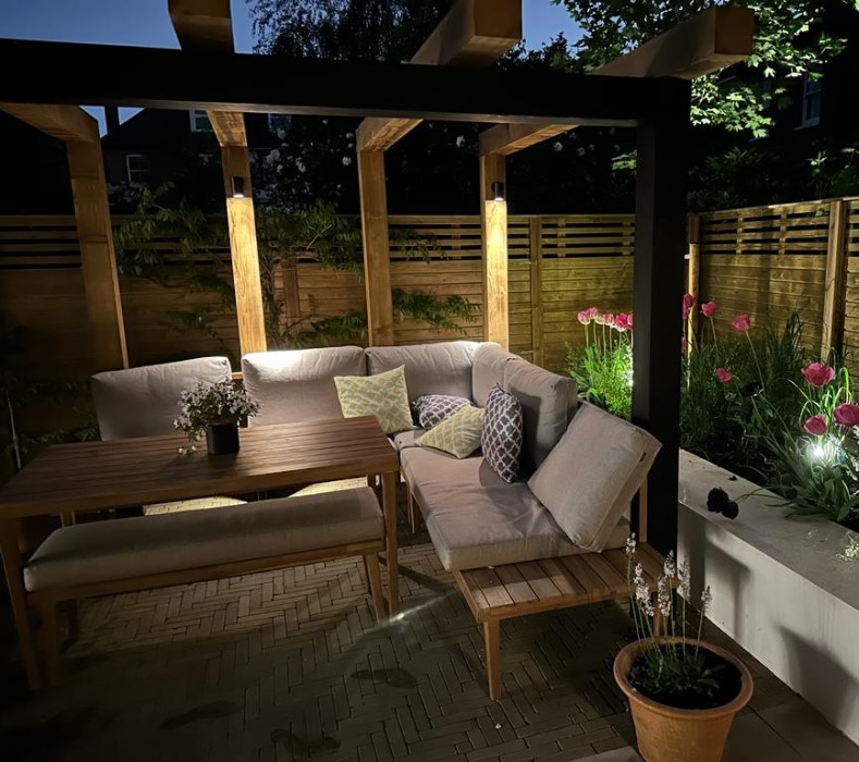 Pergola and down lights